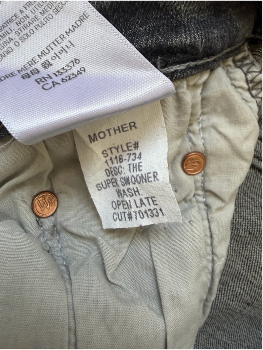 MOTHER THE SUPER SWOONER JEANS IN OPEN LATE Size 27 - Picture 8 of 12